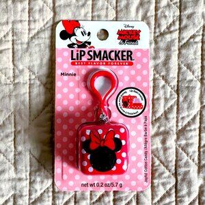 LIP SMACKER Disney Minnie Cotton Candy Keychain Lip Balm NWT NIP